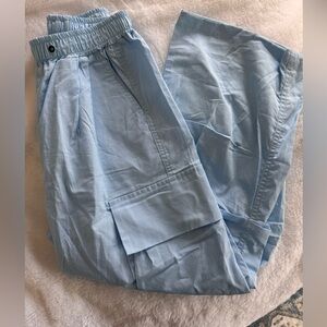 Girls Baby Blue Cargo Hip Hop Pants